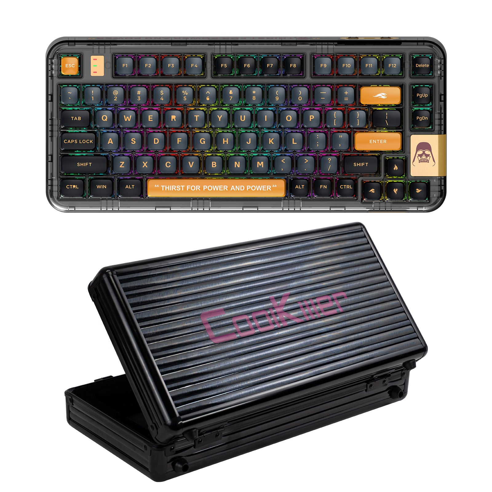 YUNZII CK75 Wireless Transparent Gasket Mechanical Keyboard-Polar