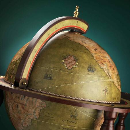 Floorstanding globe bar Explora Olive Green | Zoffoli