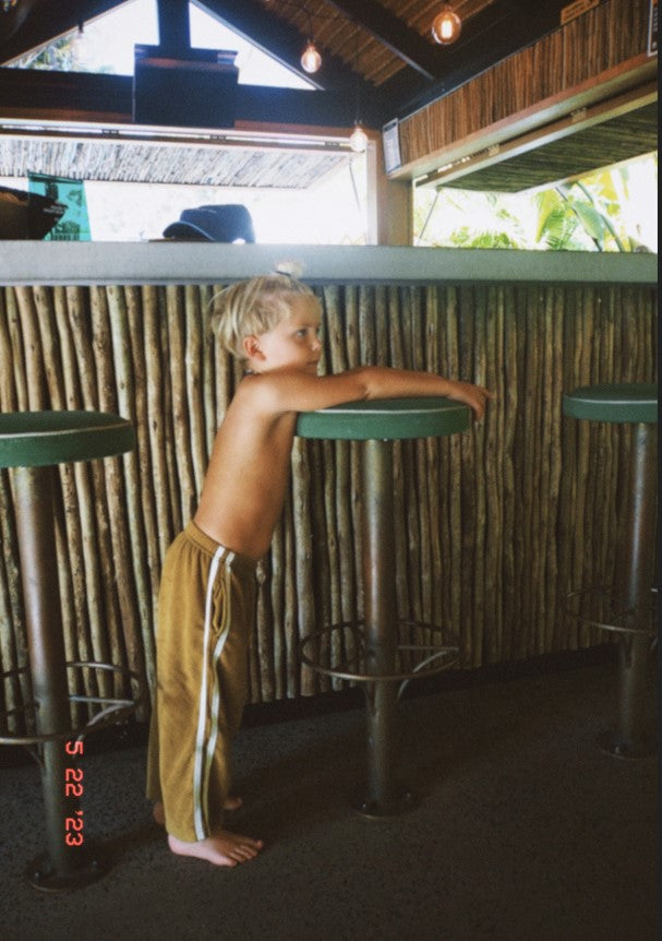 twin stripe terry pant | olive – ZIGGY ZAZA