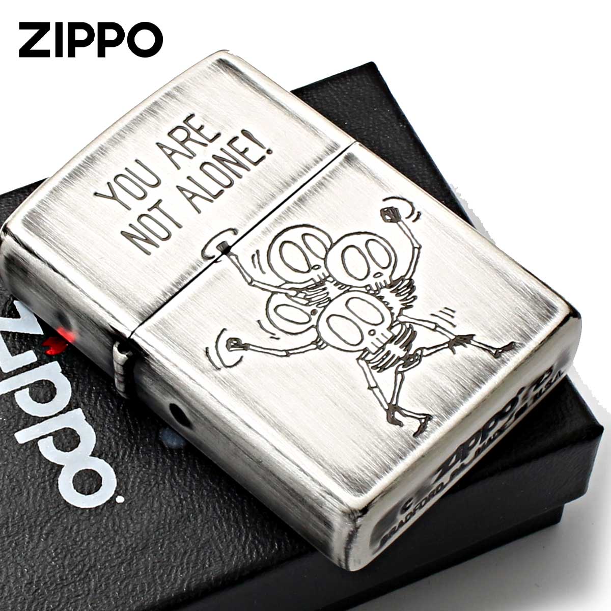 Zippo ジッポー スカル 骸骨 ユーズド仕上げ FUNNY SKULL You are not