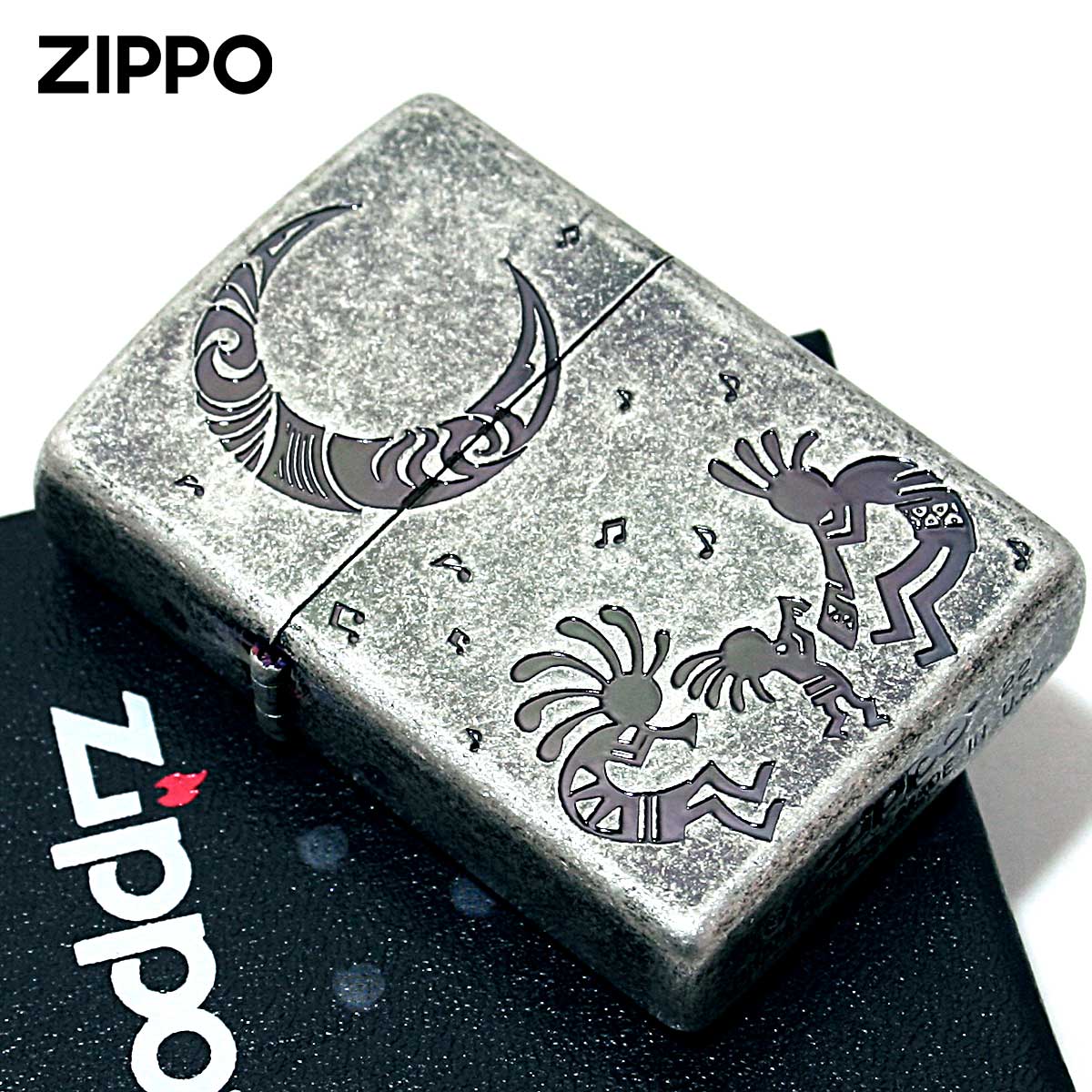 Zippo ジッポー ココペリ 精霊 アメリカンインディアン シルバー