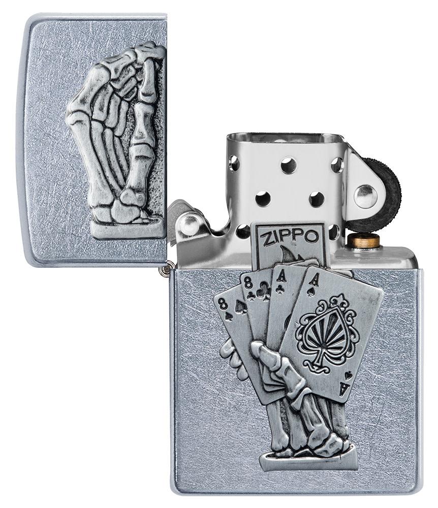 Dead Mans Hand Surprise Emblem Design Street Chrome™ Windproof