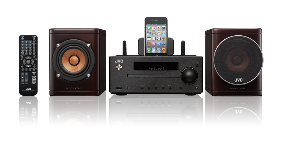 美品、音出しOK！JVC EX-HR5ウッドコーンコンポ（ジャング) ex-hr5