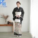 黒留袖：T027 梅と椿と牡丹☆| 黒留袖レンタル │ 京都着物レンタル夢館