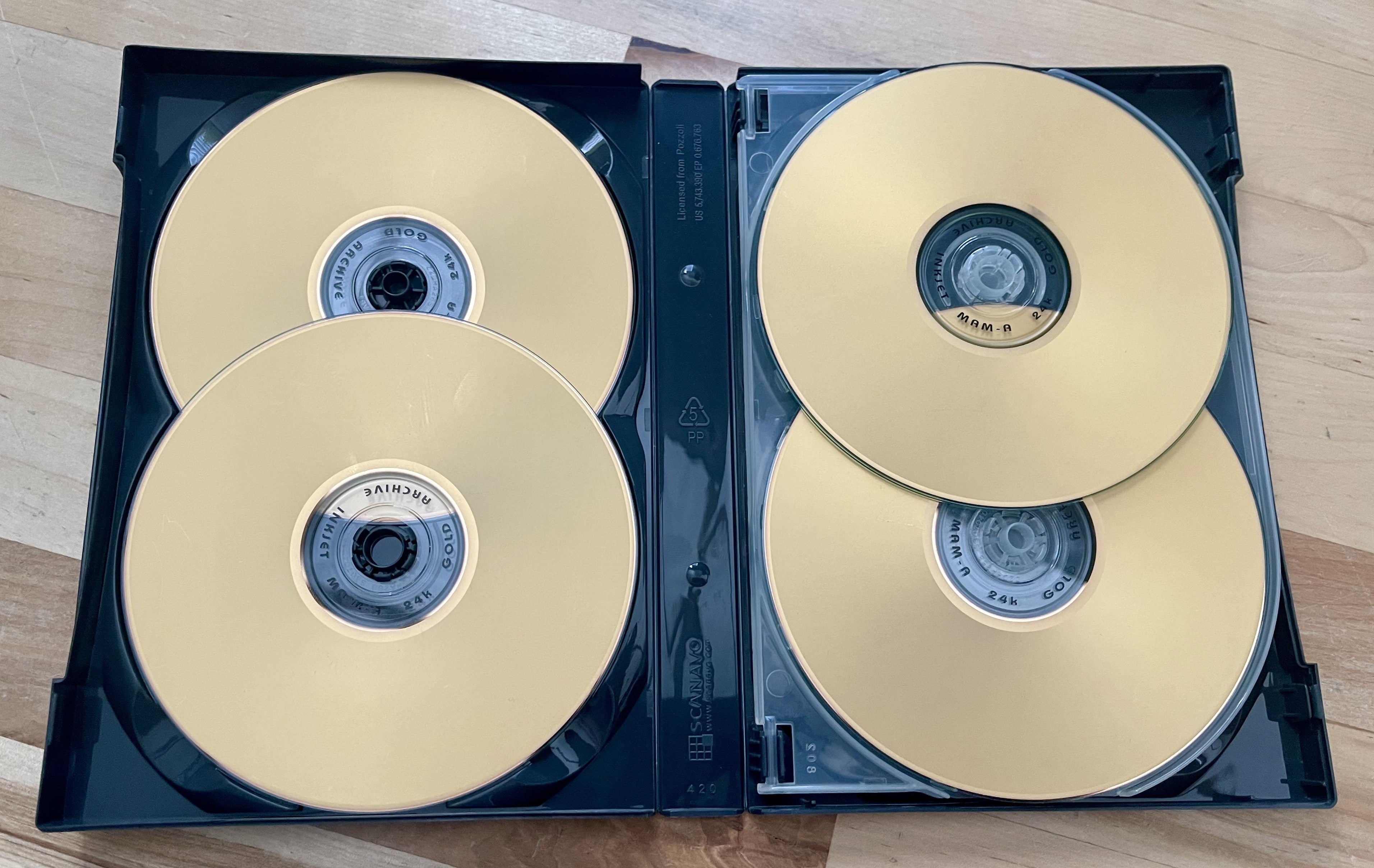 8 Disc Scanavo 1-8 Disc Black | DkGrey DVD Box (64 Pack)