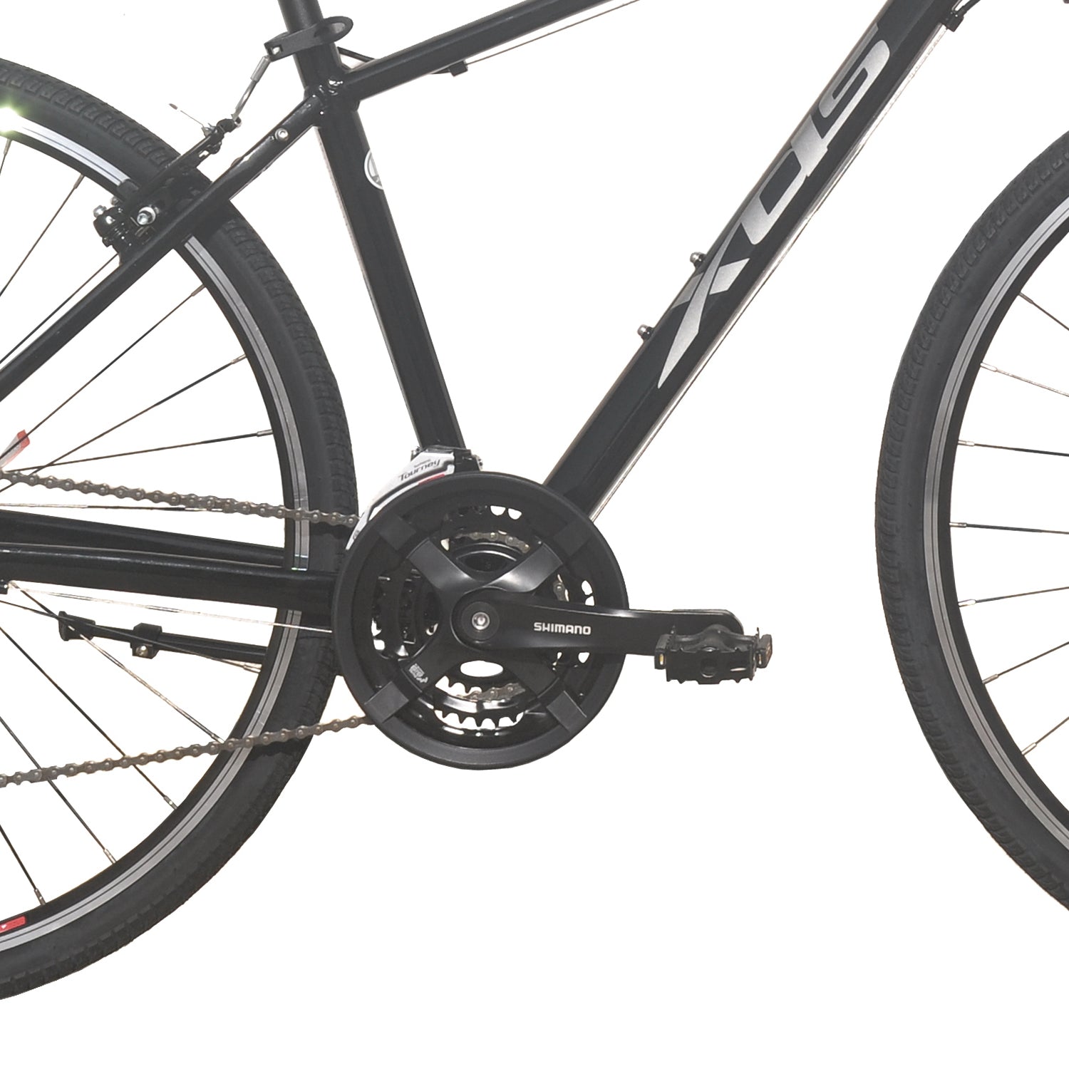 XDSBIKE Cross300 24sp Comfort Hybrid Bike // Jet Black