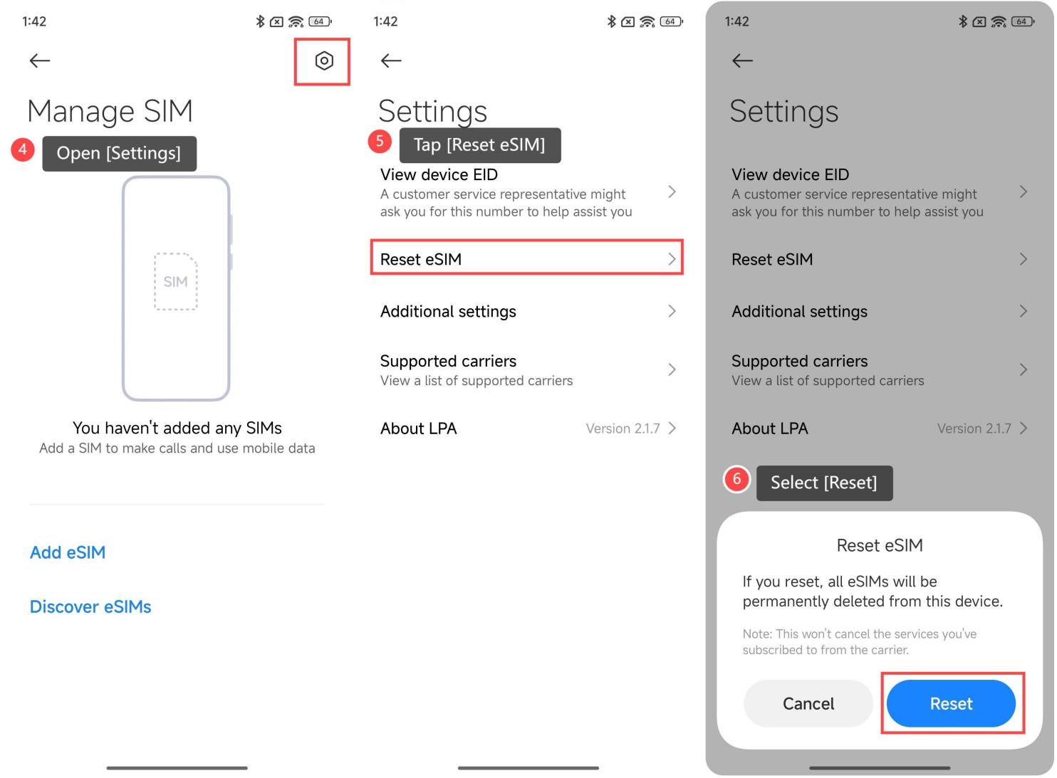 Xiaomi 14T ProでeSIMをリセットする方法は?