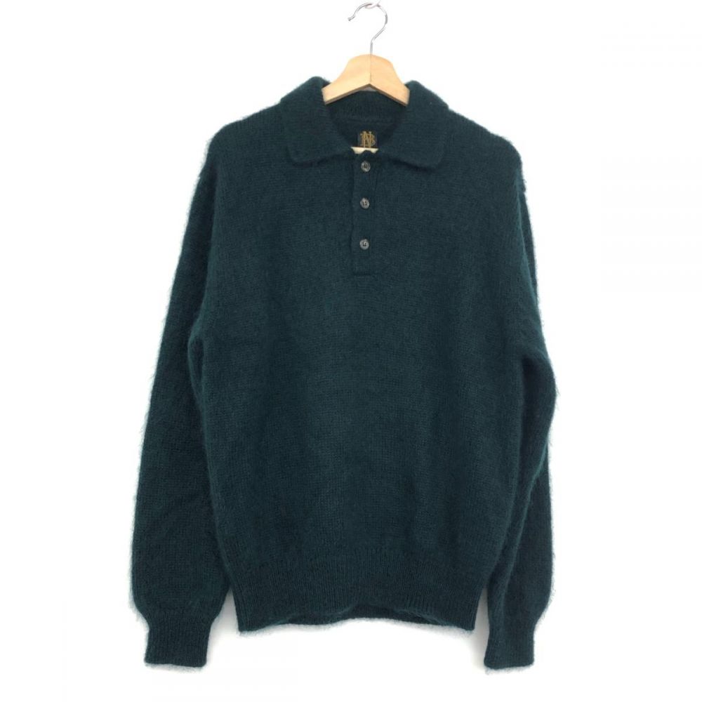 バトナー/モヘアニットポロ/PURE MOHAIR POLO/22AW/グリーンの高価買取