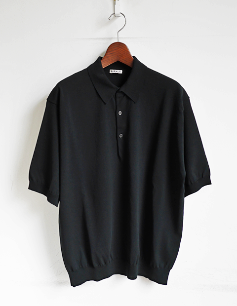 AURALEE Super Hard Twist High Gauge Knit Polo | 大阪心斎橋のメンズ
