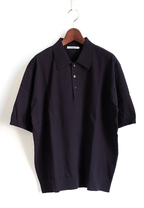 AURALEE Super High Gauge Cotton Knit Polo | 大阪心斎橋のメンズ洋服