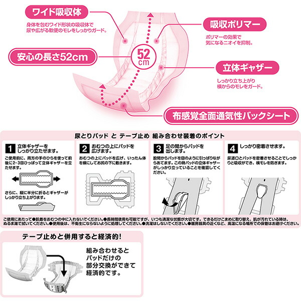 業務用)アクティ ワイドパッド布感覚通気性500プラス (吸収量900cc)30