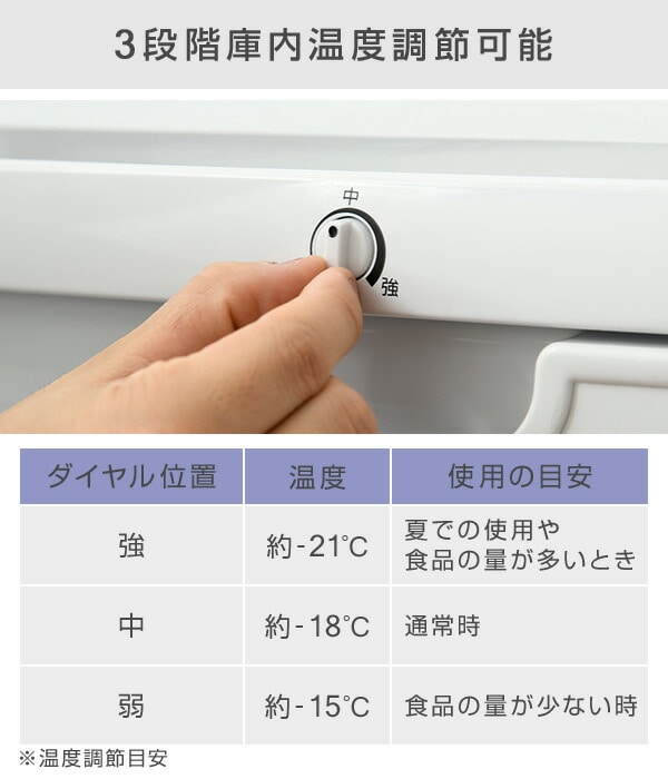 冷凍庫 家庭用 86L 小型 前開き ノンフロン 1ドア 右開き YF-U91 W