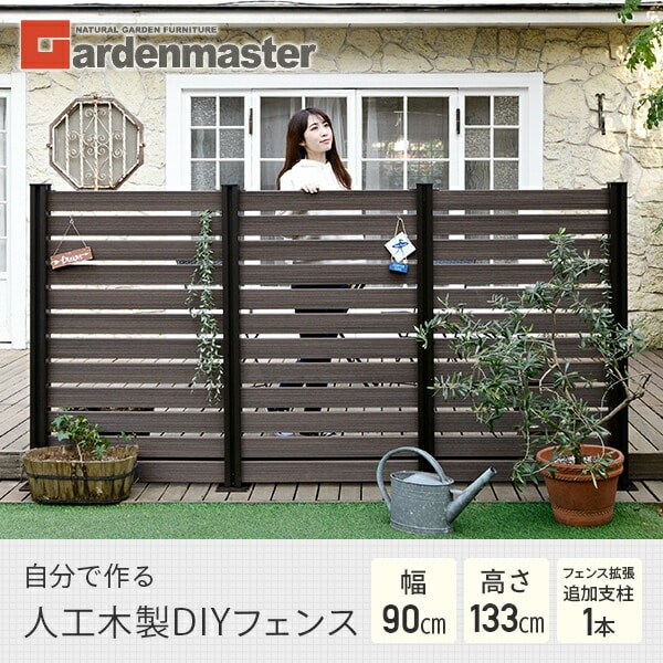 人工木フェンス ボーダー (幅90 高さ133cm) フェンス拡張セット 支柱