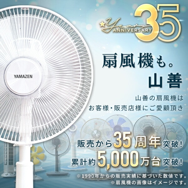 冷風扇 リモコン 風量5段 左右首振り 温度センサー FCR-BWG405 山善