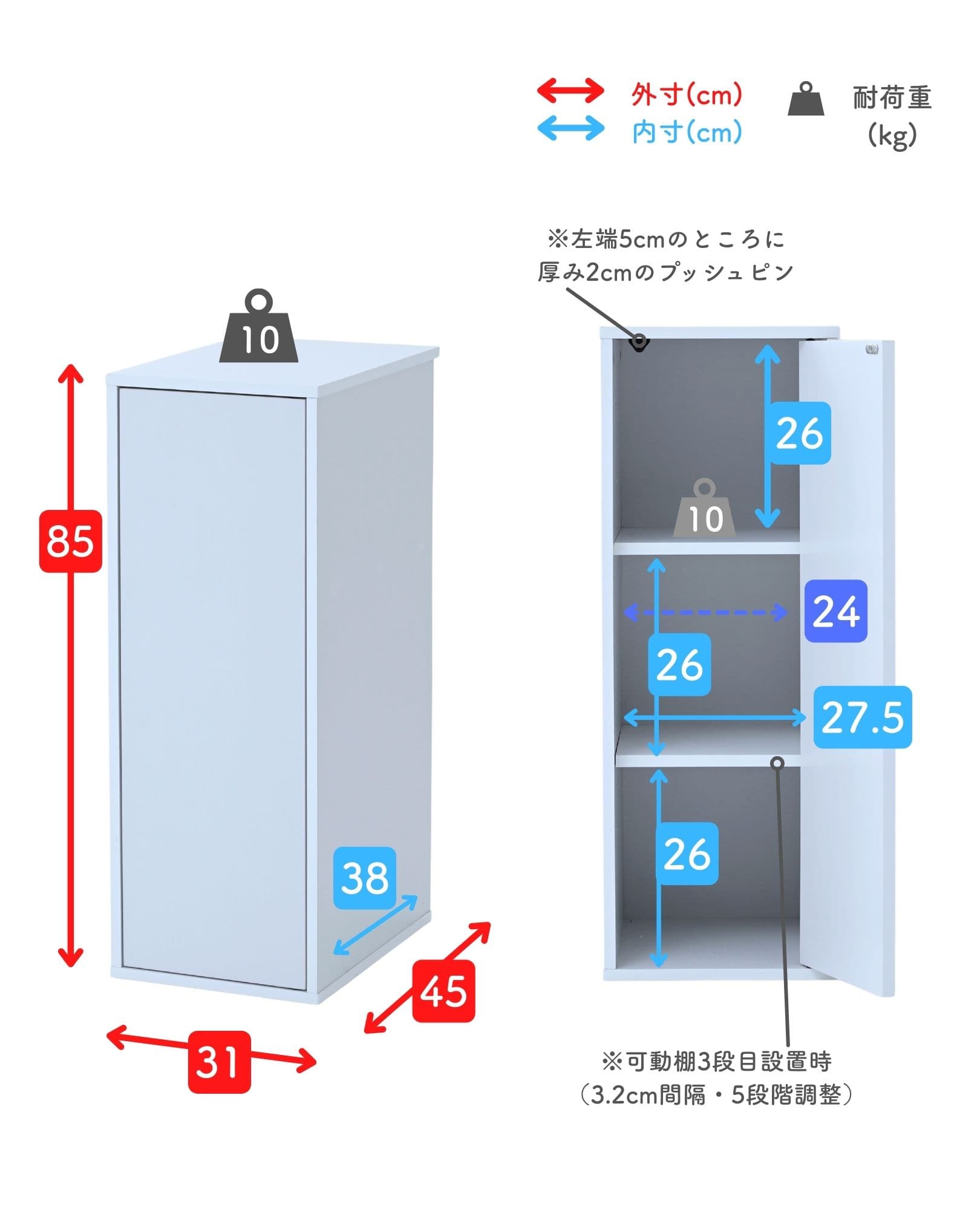 ゴミ箱上ラック キッチンラック 扉付き スリム 幅31cm 山善 | 山善