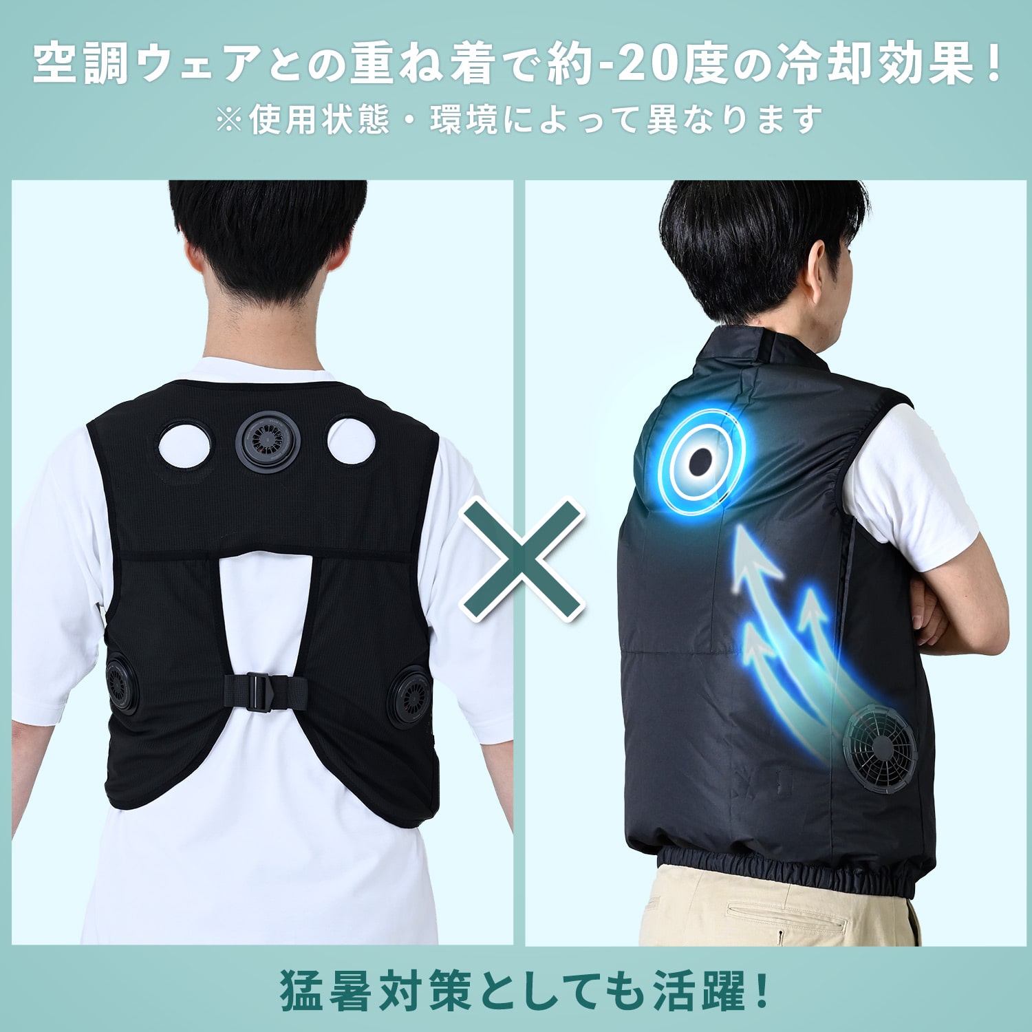 ペルチェベスト メッシュ 冷却/加熱 フリーサイズ YPLT-FM3 山善