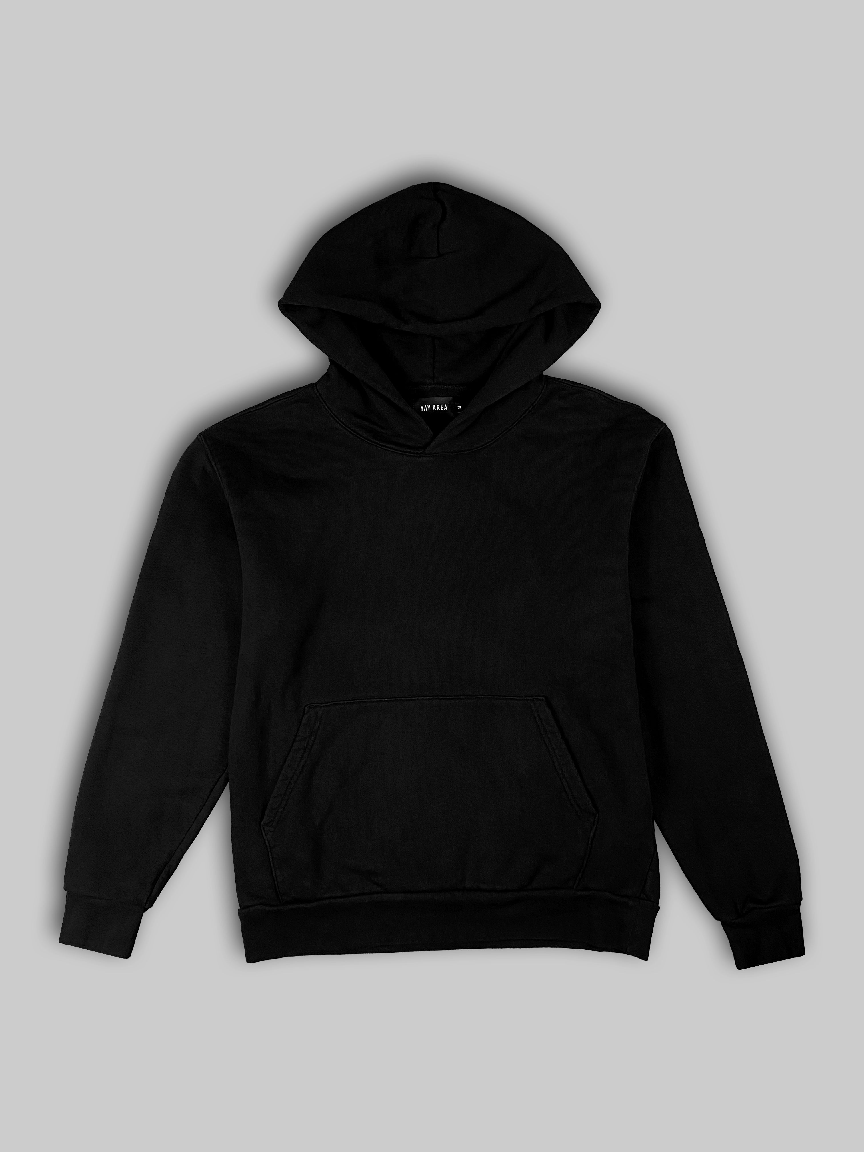 CORE HOODIE NO DRAWSTRING BLACK – Yay Area