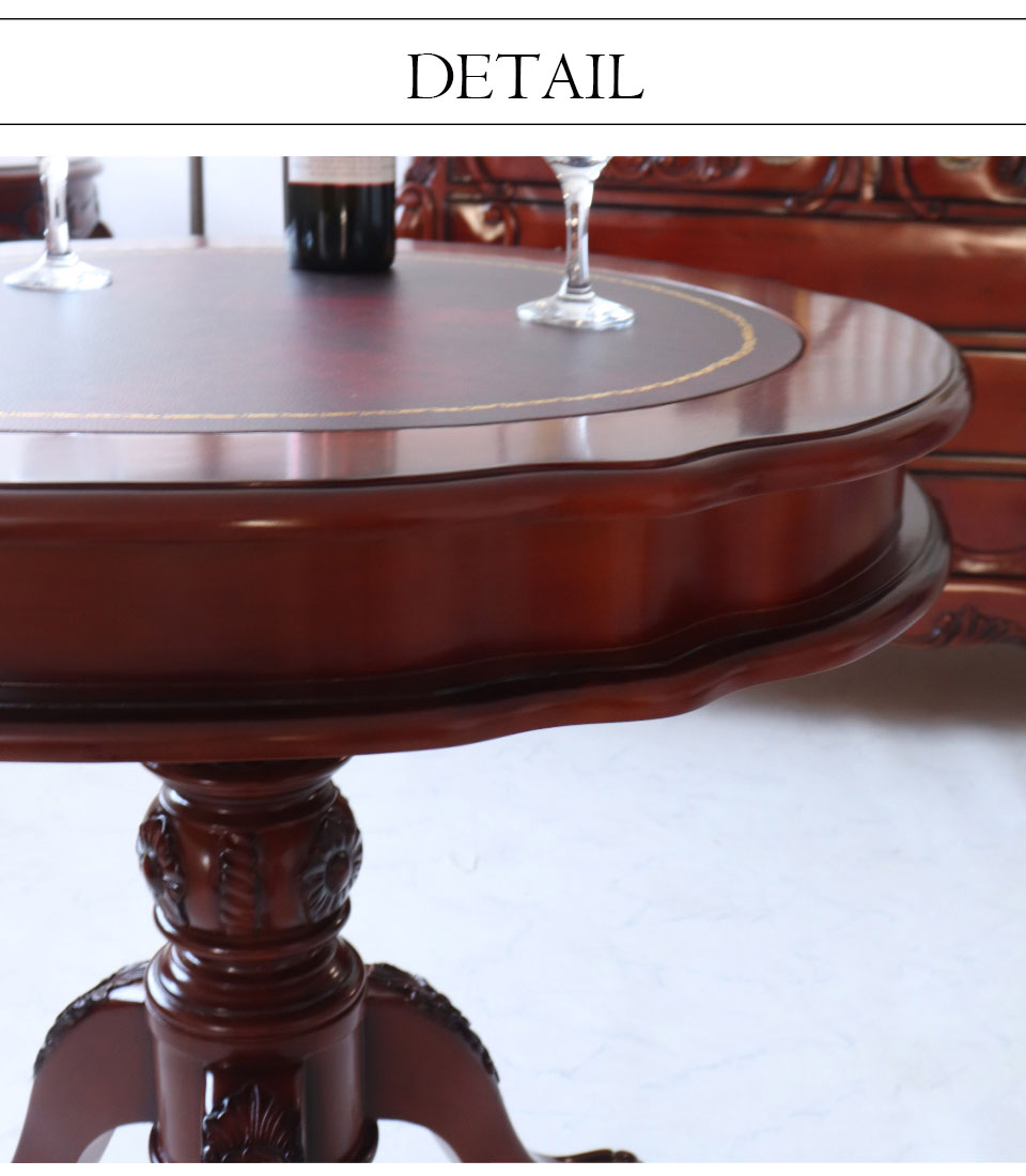 猫脚 ラウンドテーブル サイドテーブル 丸型 木製 80cm おしゃれ