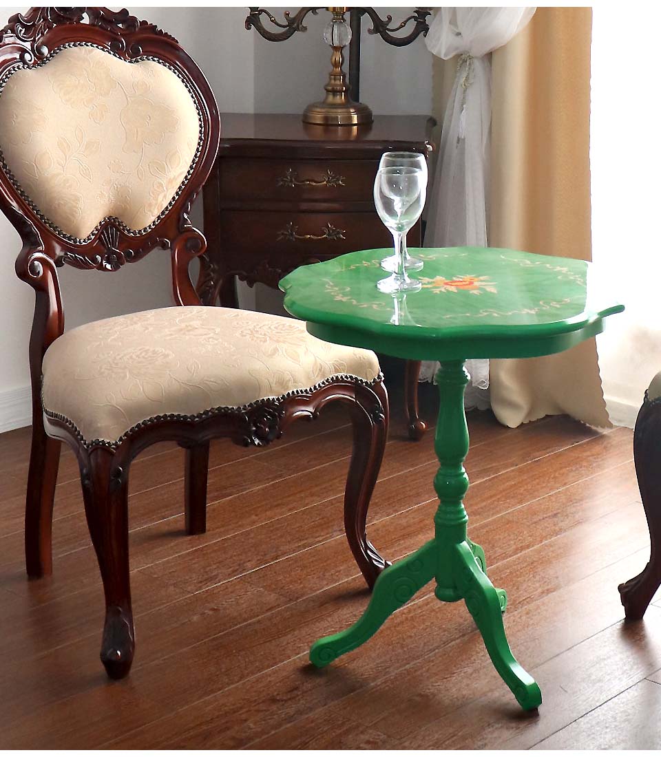 イタリア製 象嵌コーヒーテーブル（サイドテーブル） グリーン｜Y-KAGU