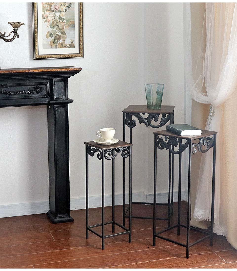 アンティーク調 木製 ネストテーブル3点セット｜Y-KAGU(輸入家具屋さん