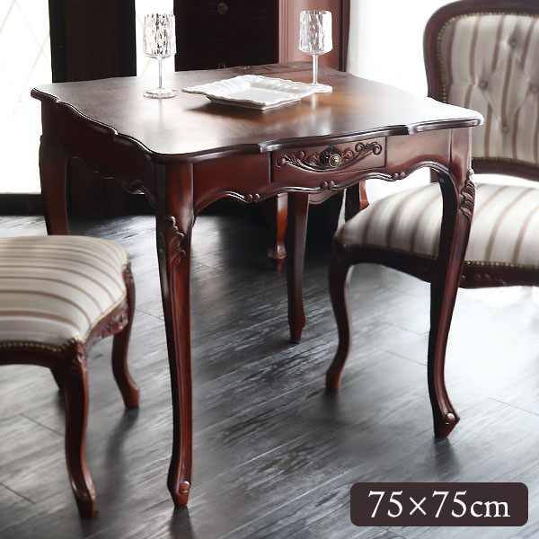 アンティーク調☆フレンチマルシェ☆ダイニングテーブル 幅75cm｜Y