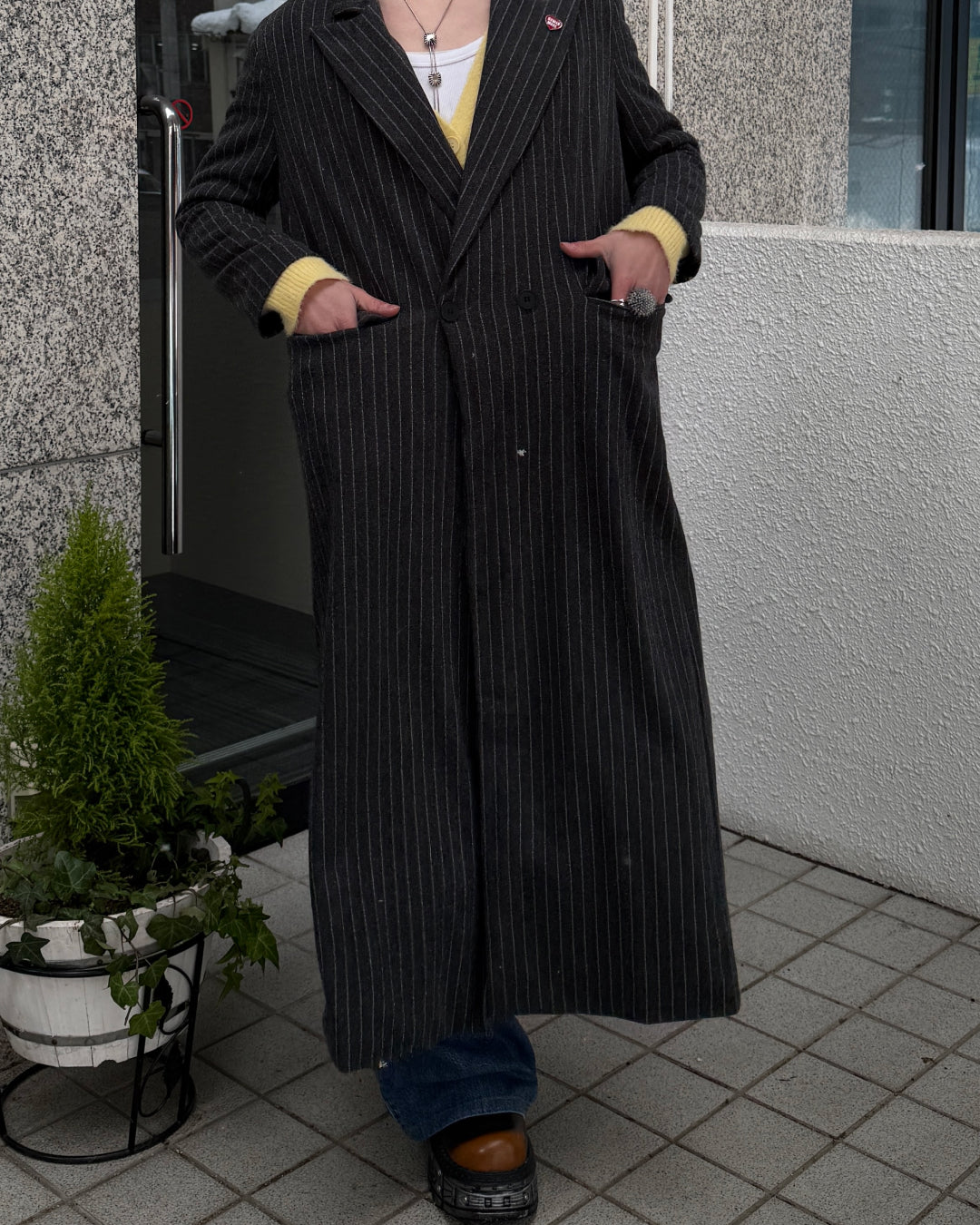 即納】ストライプロングコート TN0289 – YOLO（ヨロ）｜ファッション通販