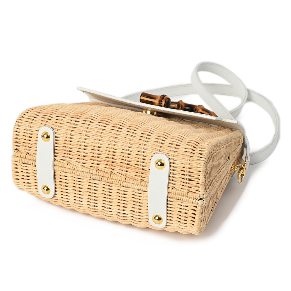 籐カゴバッグ NATURAL/WHITE Traditional Standard | よろずを継ぐもの