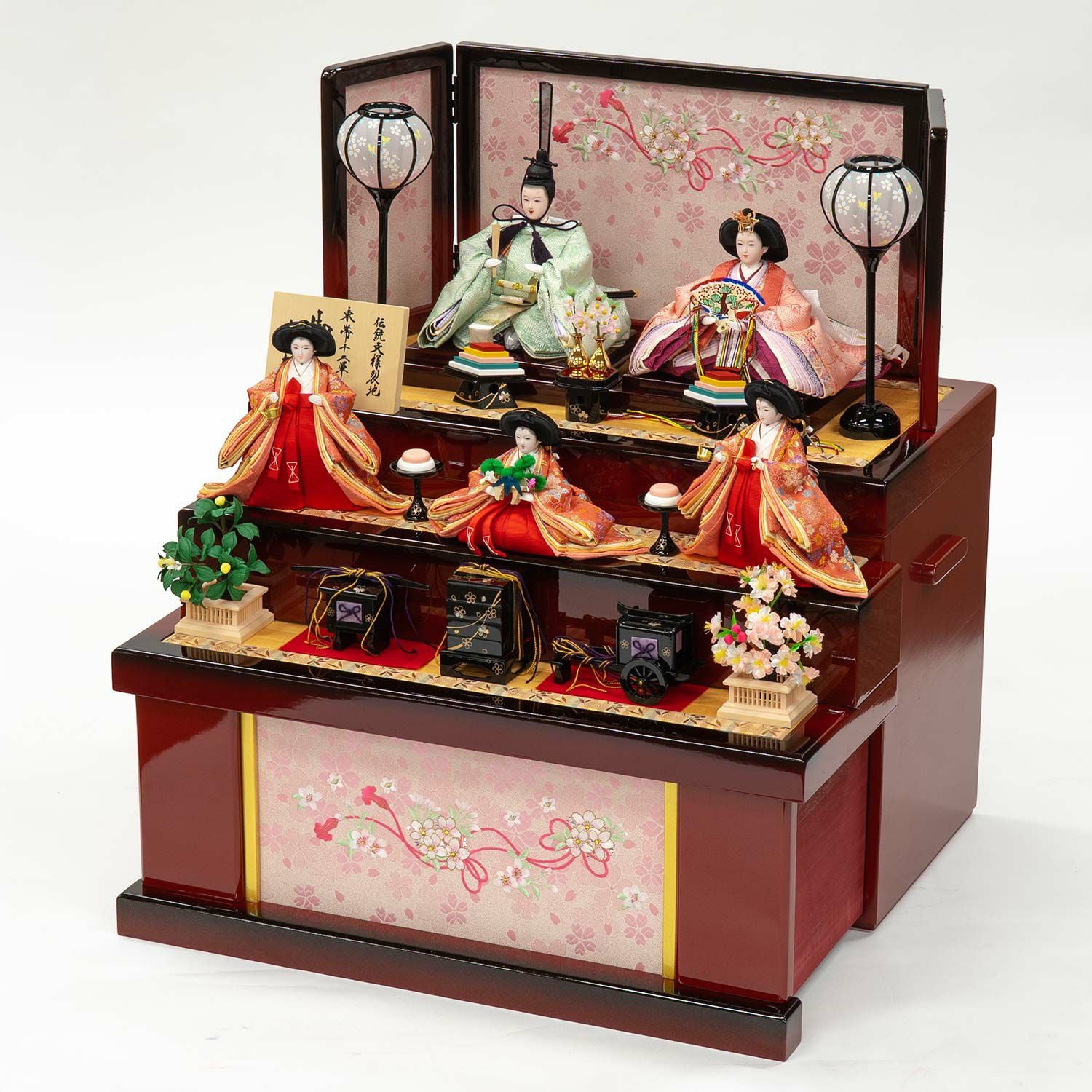 雛人形】小三五親王小芥子官女五人収納箱飾り | 雛人形（ひな人形