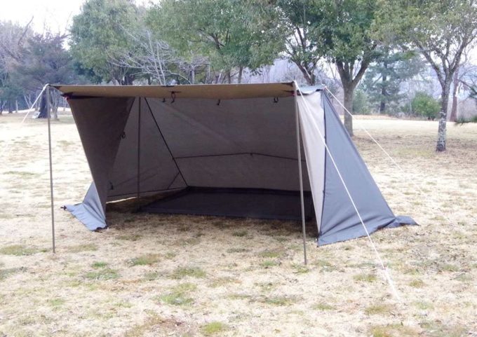 炎幕レクタタープ】tent-Mark DESIGNSより火の粉に強い難燃加工が施