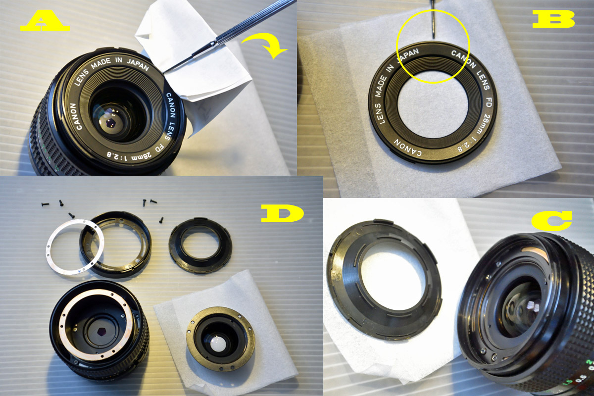 キャノン「Canon New FD 28mm/f2.8」分解・清掃 | ヨッシーハイム