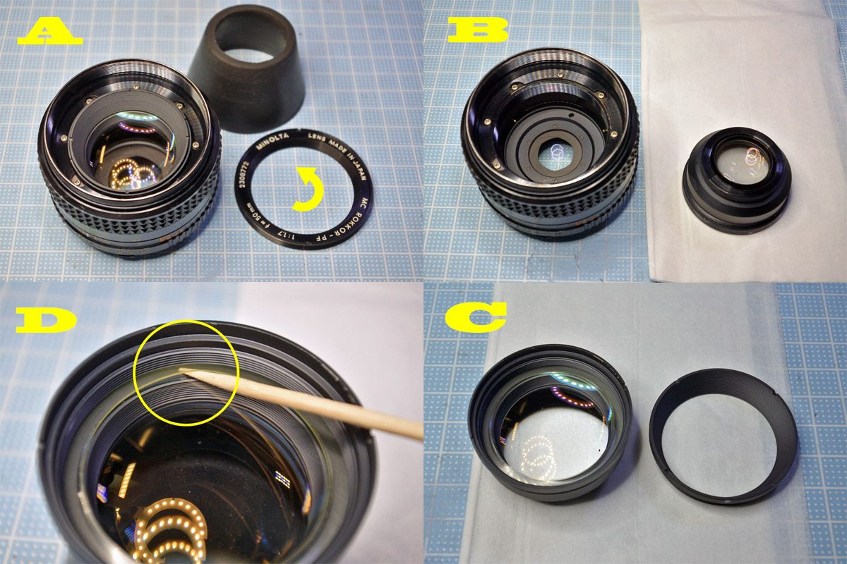 ミノルタ「MINOLTA MC ROKKOR-PF 50mm f1.7」分解・清掃・作例