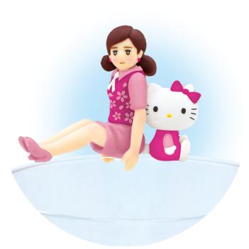 桜色のフチ子とキティが舞い降りる「東京限定 コップのフチ子×ご当地