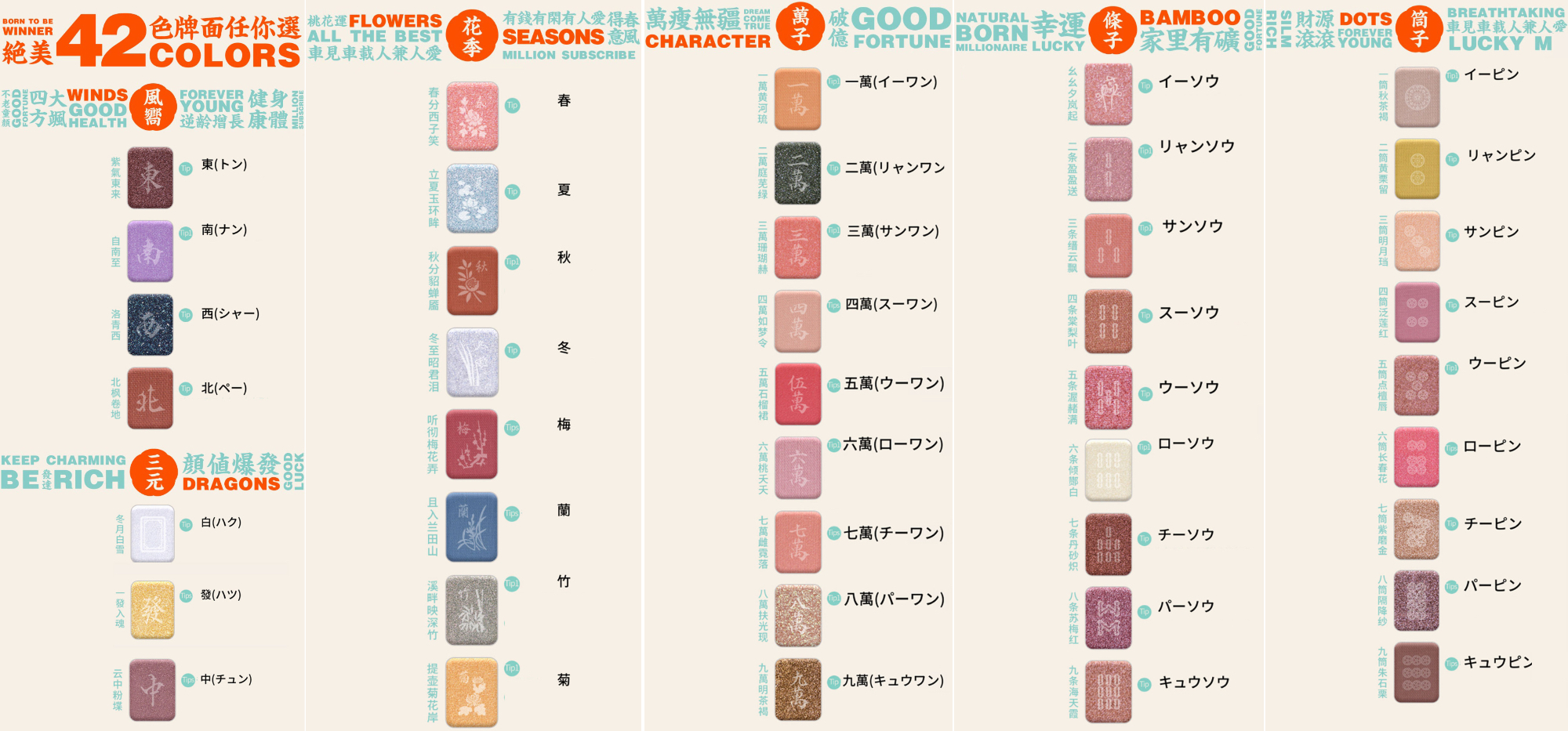 麻雀牌かと思いきや…まさかの「アイシャドウ」!? ぜんぶそろえれば麻雀