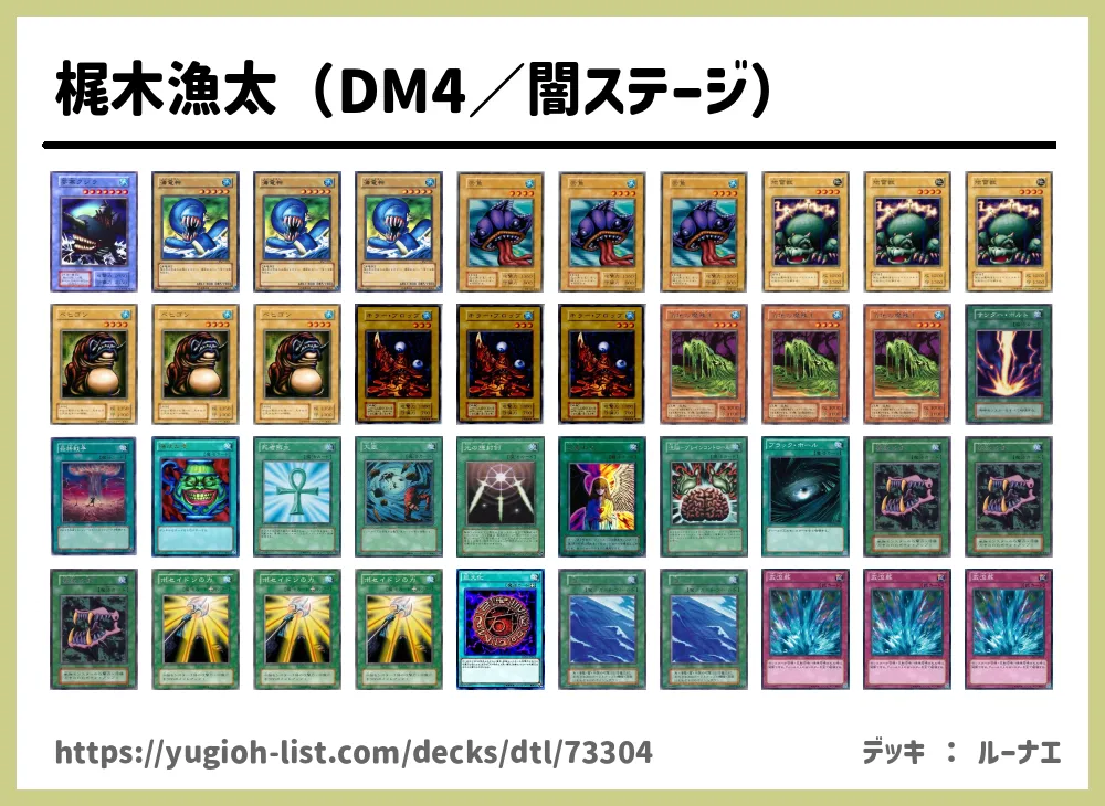 梶木漁太（DM4／闇ステージ）遊戯王デッキレシピ水【ビートダウン
