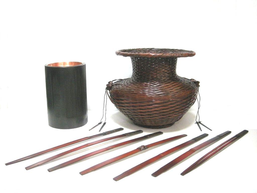 竹籠 達磨牡丹籠 - 花器ギャラリー 裕器 (ゆうき）