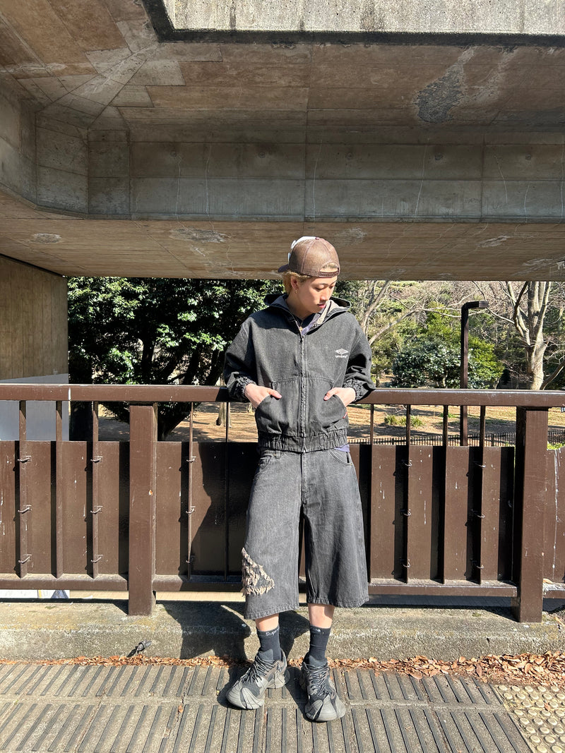 9090 × umbro Denim Zip Hoodie – YZ