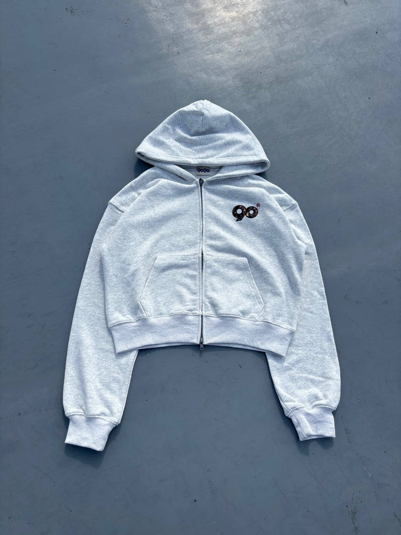 90 Logo Flower Zip Hoodie – YZ