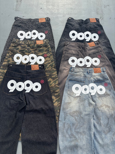 9090 OG Logo Painted Denim Pants – YZ