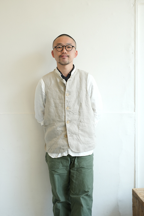 最上級素材で仕上げた別注、ARAN（アラン） VEST HERRINGBONE LINEN