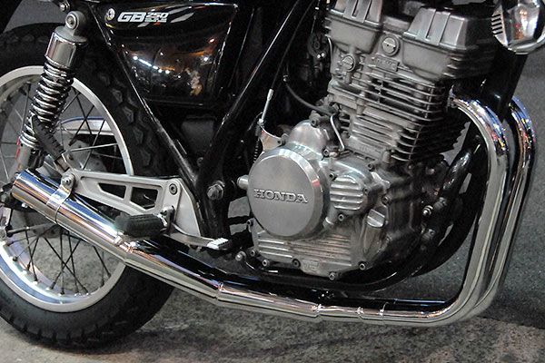GB250クラブマン用ショート管 集合管メッキ | 旧車バイクカスタム