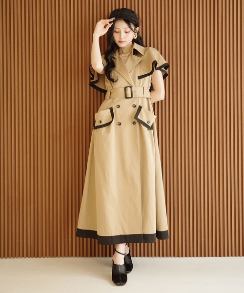 EIMY ISTOIRE（エイミーイストワール） ワンピース コントラストトリム