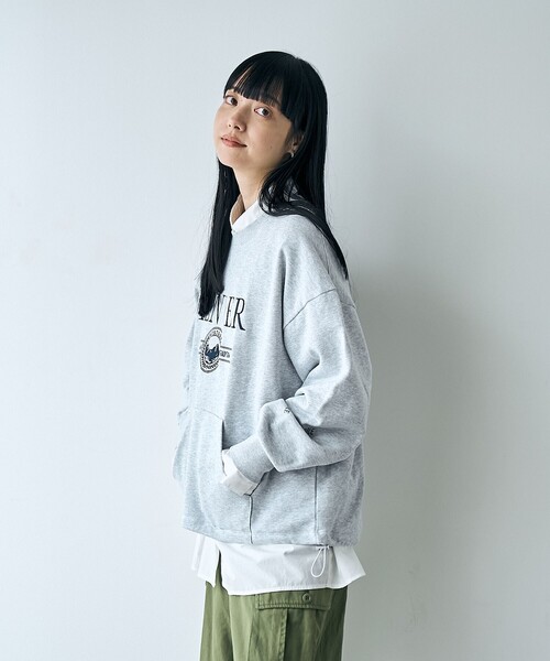 coen（コーエン） トレーナー スウェット ロゴプリントカンガルー