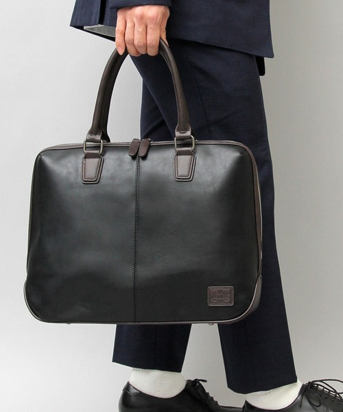 REGiSTA（レジスタ） ビジネスバッグ レザー調 自立式 スクエア