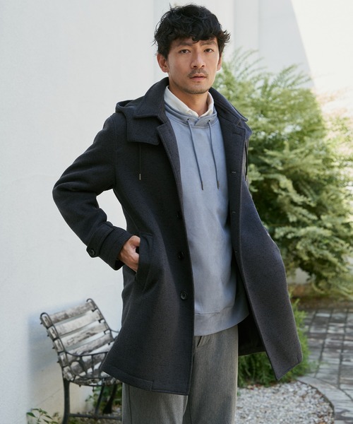 IKKA LOUNGE ステンカラーコート コート 「雑誌掲載」ウールライク