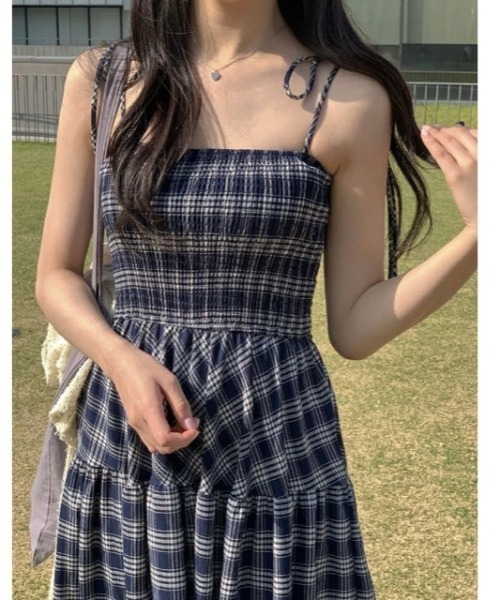 LADY LIKE（レディライク） ワンピース チェック柄シャーリングキャミ