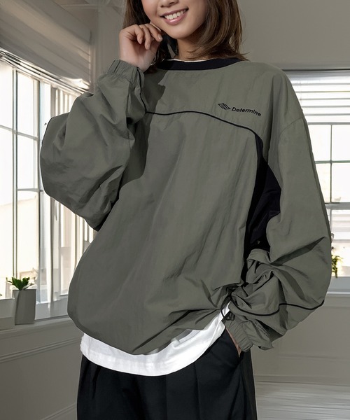 Candlestick ブルゾン ジャンバー 萌え袖 バルーンスリーブ ナイロン