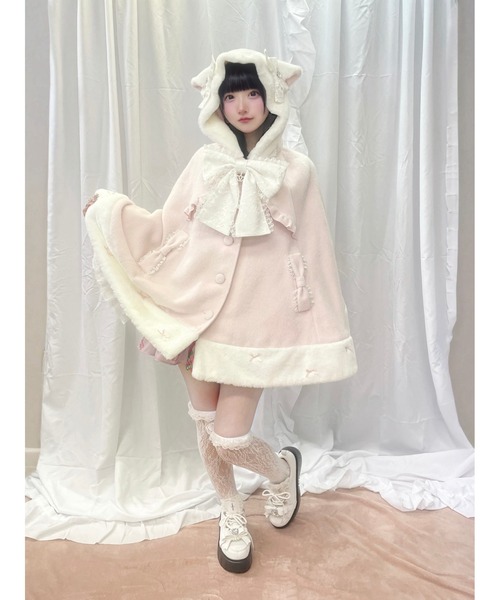 Ank Rouge（アンクルージュ） ポンチョ ネコちゃんポンチョコート