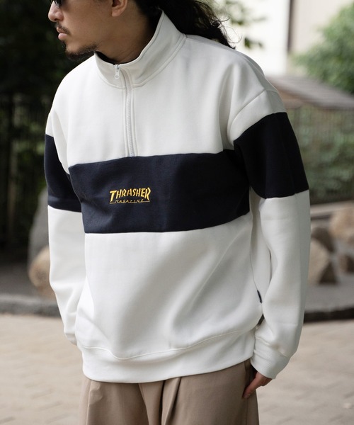 THRASHER（スラッシャー） トレーナー スウェット ハーフジップ メンズ