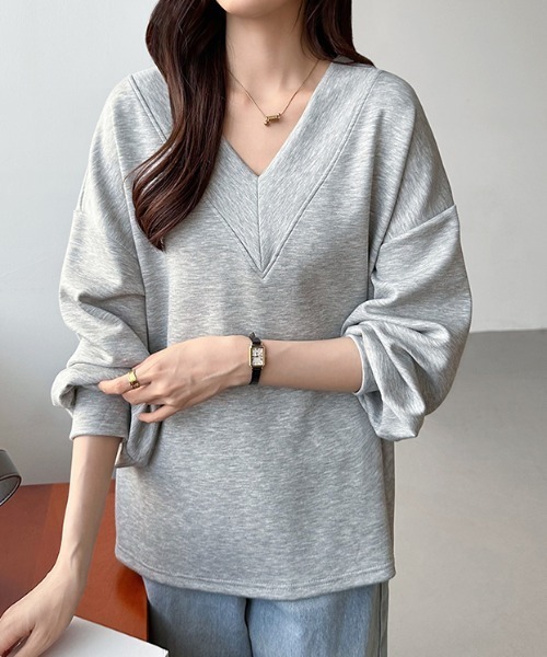 COCOMOMO トレーナー スウェット 新色追加 ダンボールカットソー V