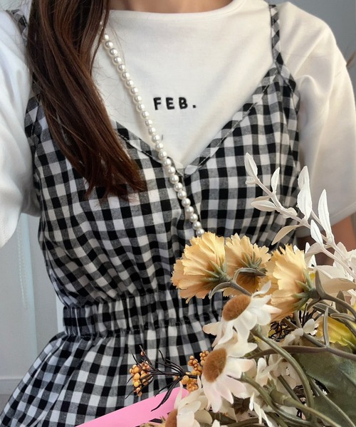 fiere（フィエール） ワンピース フレンチギンガムチェックキャミ